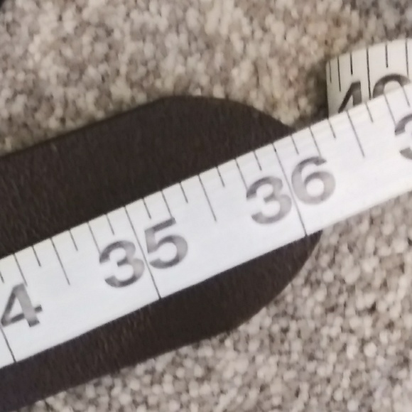 Kenneth Cole Antiqued Buckle Brown Leather Belt